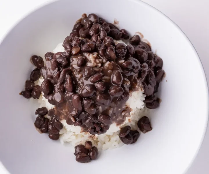 Rice Topped with Beans